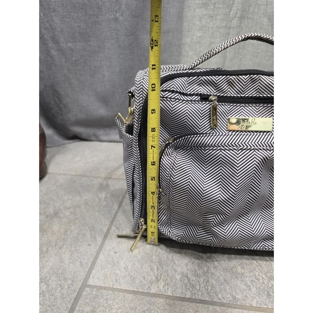 JuJube Backpack Diaper Bag Black & White, Adjustable Strap, Backpack Straps
